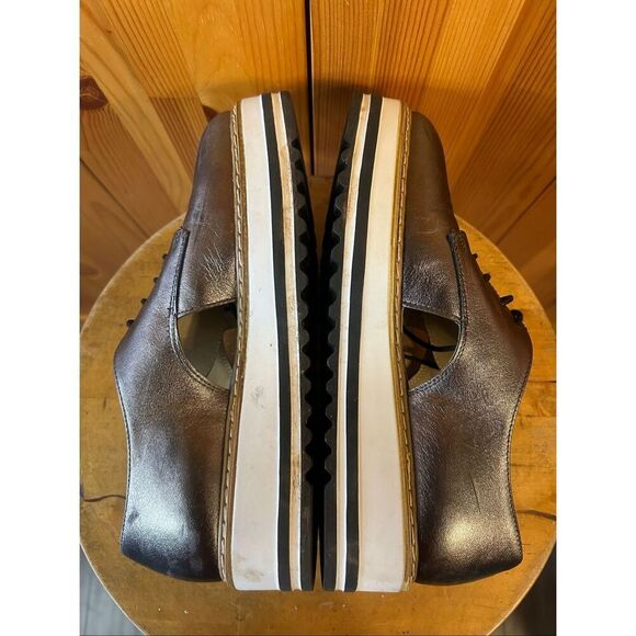 Summit by White Mountain Leather Platform Oxford Brody Metallic EU 37US 6.5-7 - Picture 6 of 10